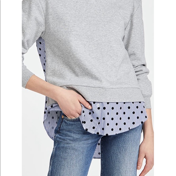 Jason Wu Sweatshirt with Stripe Flocking - Picture 3 of 6